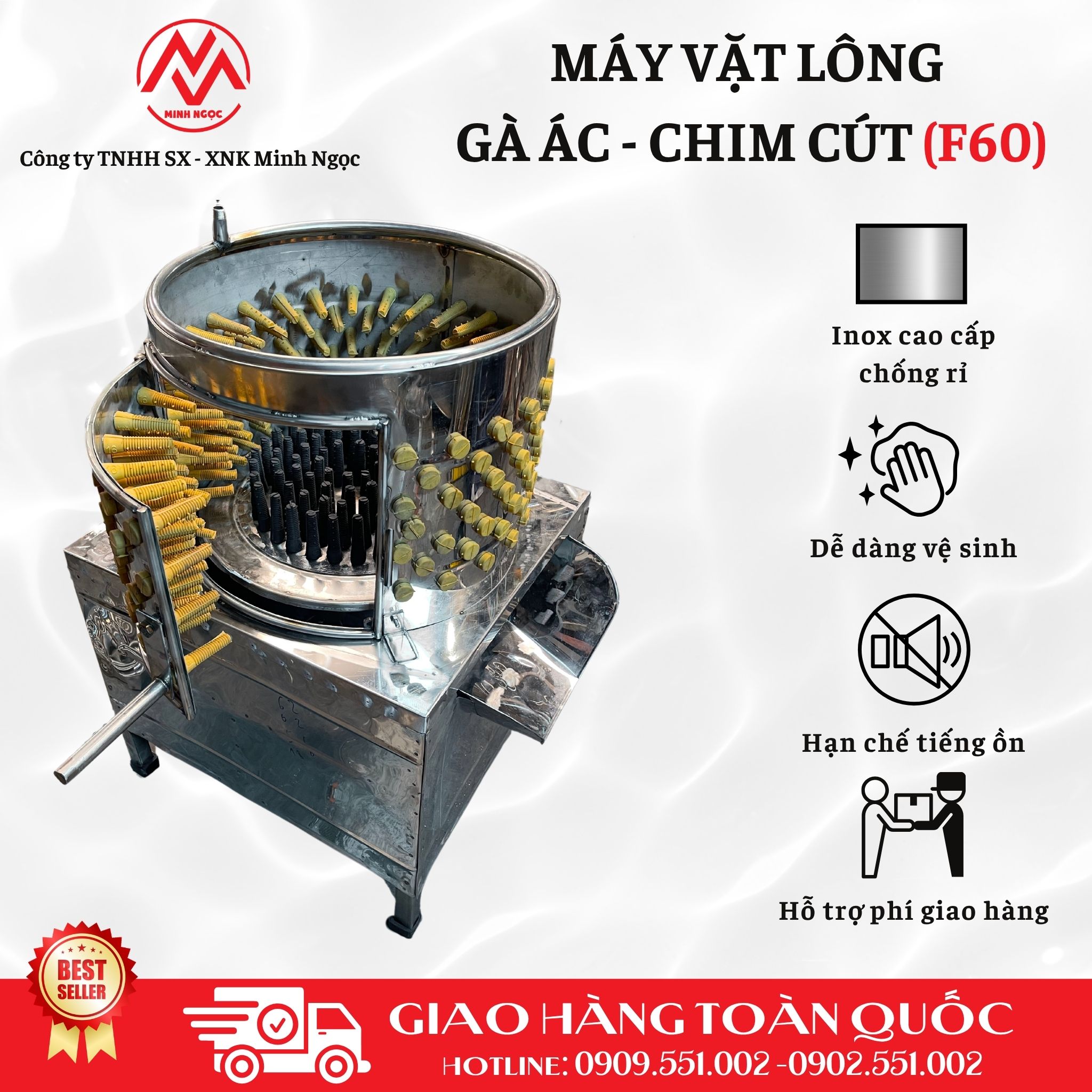 Máy vặt lông chim cút F60
