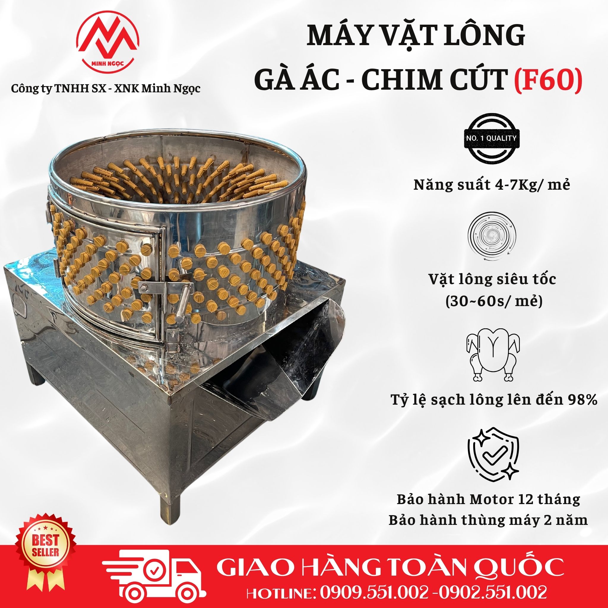 Máy vặt lông cút phi 60